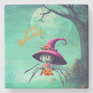Porta-copo De Pedra Queda/outono/aranha/bruxa/halloween