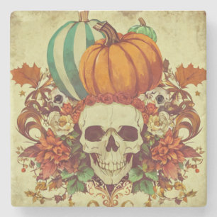 Porta-copo De Pedra Queda/outono/Halloween/abóbora/esqueleto