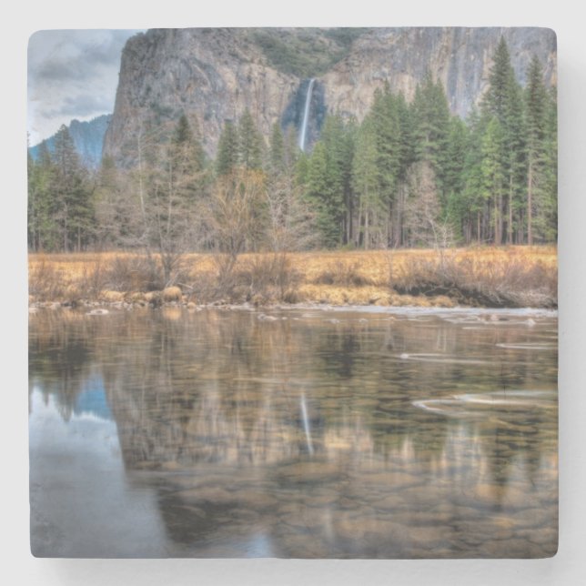 Porta-copo De Pedra Quedas cénicos de Yosemite (Frente)