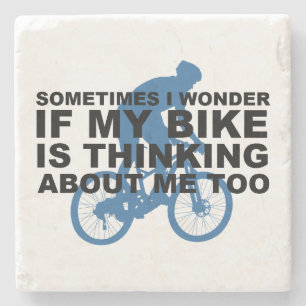 Porta-copo De Pedra Queira saber se minha bicicleta está pensando