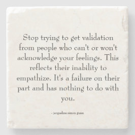 Porta-copo De Pedra Quote about relationships. 