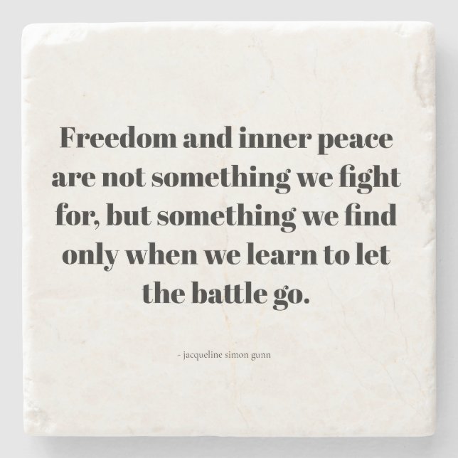 Porta-copo De Pedra Quotes about inner peace (Frente)