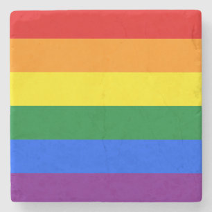 Porta-copo De Pedra Rainbow Pride