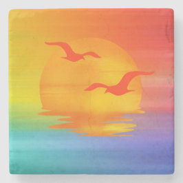 Porta-copo De Pedra Rainbow Sunrise Tote