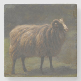Porta-copo De Pedra Ram (Male Sheep) na Fazenda (por Rosa Bonheur)