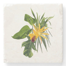 Ramais tropicais de palma, buquê de flor exótico