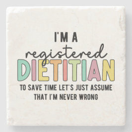 Porta-copo De Pedra RD Dietitiana Registrada Nunca Dons Engraçados Err