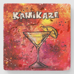 Porta-copo De Pedra Receita da bebida do barman do Kamikaze