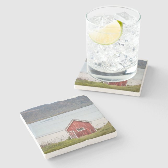 Porta-copo De Pedra Red Cabin Ramberg Lofoten (Lateral)