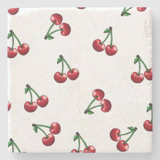 Porta-copo De Pedra Red Cherries - Design