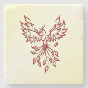 Porta-copo De Pedra Red Phoenix Rises