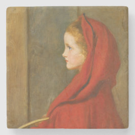 Porta-copo De Pedra Red Riding Hood (por John Everett Millais)