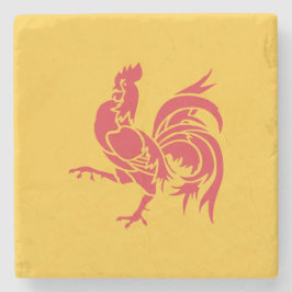 Porta-copo De Pedra Red Rooster (Bandeira da Valônia)