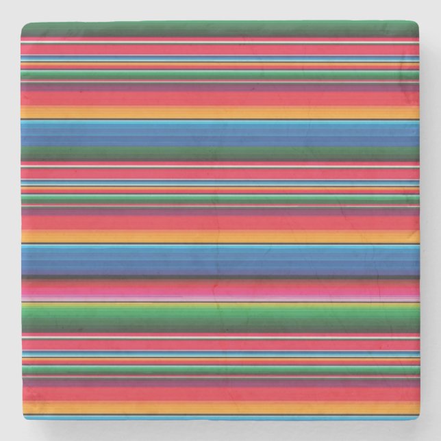 Porta-copo De Pedra Red serape saltillo traditional mexican blanket th (Frente)