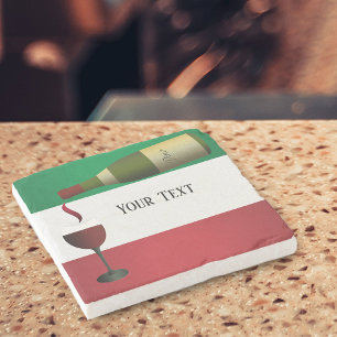 Porta-copo De Pedra Red Wine Being Poured