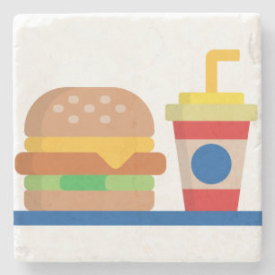 Porta-copo De Pedra Refeição de Burger