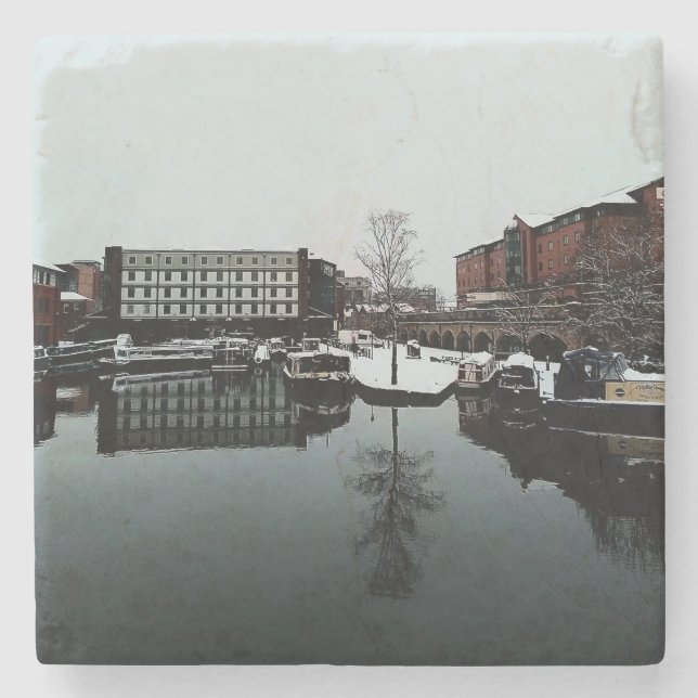 Porta-copo De Pedra Reflexão na água (Frente)