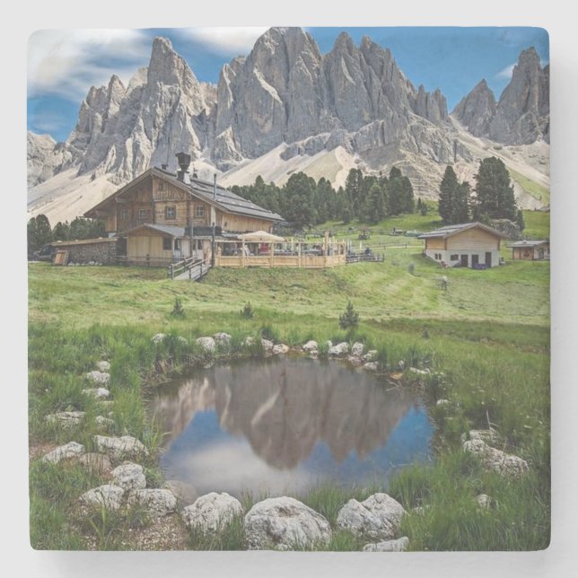 Porta-copo De Pedra Reflexões do Ranch (Frente)