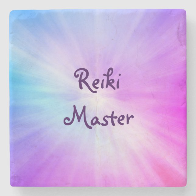 Porta-copo De Pedra Reiki Master design (Frente)