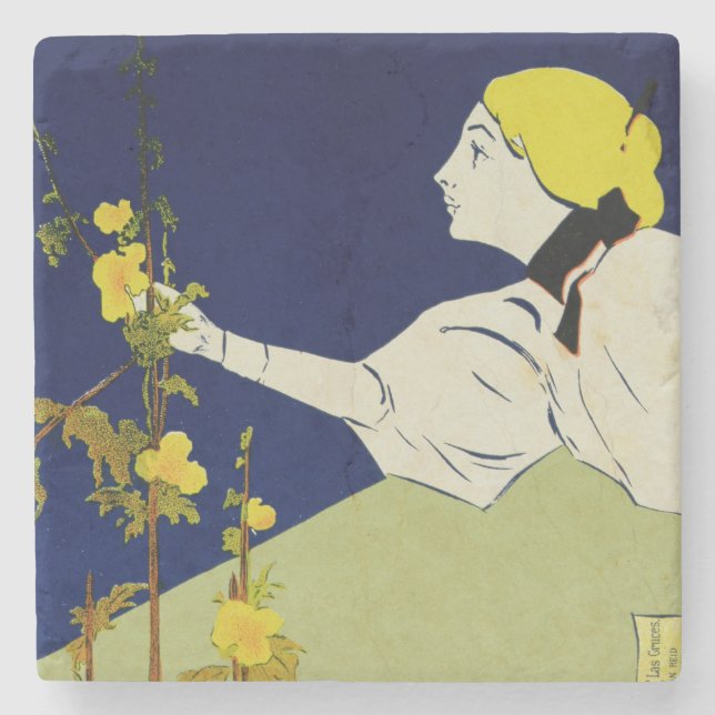 Porta-copo De Pedra Reprodução da propaganda de poster 'um Lippincott (Frente)