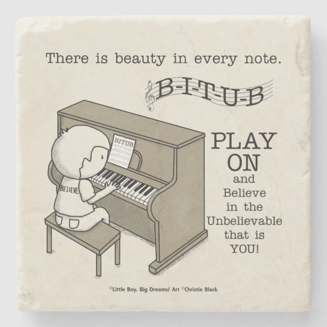 Porta-copo De Pedra Reproduzir em (Frente)