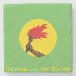 Porta-copo De Pedra República do Zaire Flag