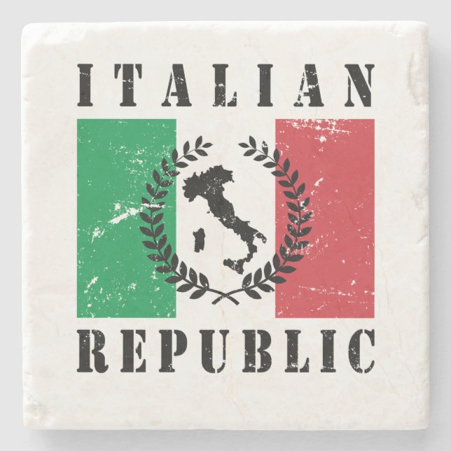 Porta-copo De Pedra República Italiana (Frente)