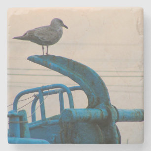 Porta-copo De Pedra Restos da gaivota na âncora do navio   Choshi