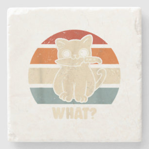 Porta-copo De Pedra Retrai O Que A Faca De Gato Significa Que O Gatinh