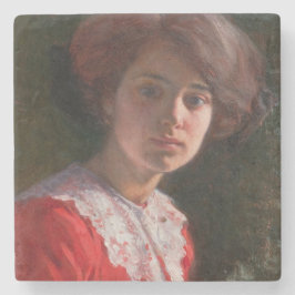 Porta-copo De Pedra Retrato de uma Senhora (por Elin Danielson-Gambogi