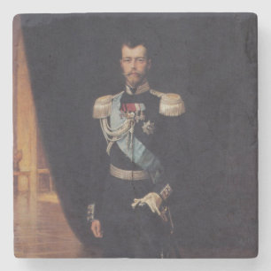 Porta-copo De Pedra Retrato do czar Nicholas II (por Albert Edelsense)