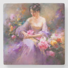 Porta-copo De Pedra Retrato elegante