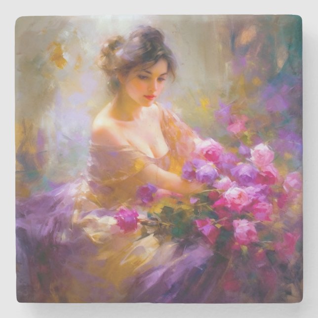 Porta-copo De Pedra Retrato Sensual (Frente)