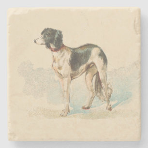 Porta-copo De Pedra Retro Saluki Impressão
