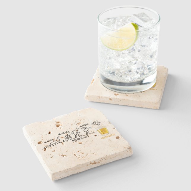 Porta-copo De Pedra Revolução da cerveja (Lateral)