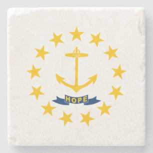 Porta-copo De Pedra Rhode Island State Flag
