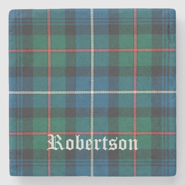Porta-copo De Pedra Robertson, Robertson Scottish Tartan, Robertson (Frente)