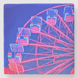 Porta-copo De Pedra Roda-férris azul e vermelha