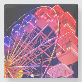 Porta-copo De Pedra Roda-férris azul e vermelha