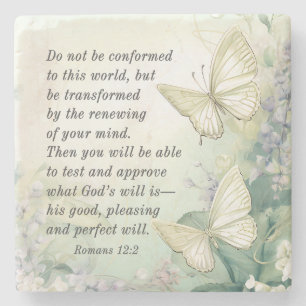 Porta-copo De Pedra Romanos 12:2 Não se conformem com esta Bíblia do M