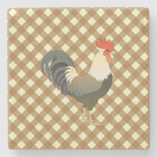 PORTA-COPO DE PEDRA ROOSTER GINGHAM