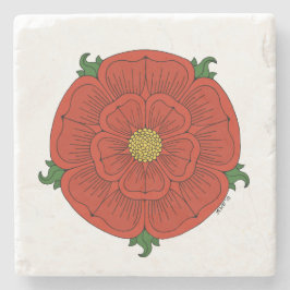 Porta-copo De Pedra rosa vermelha de Lancaster