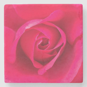 Porta-copo De Pedra Rosa Vermelho Romântico Rosa v2