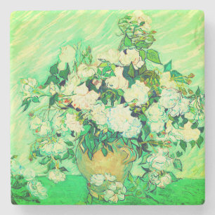 Porta-copo De Pedra Rosas Brancas de Van Gogh