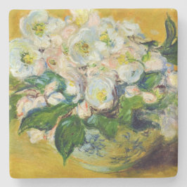Porta-copo De Pedra Rosas de Natal (por Claude Monet)