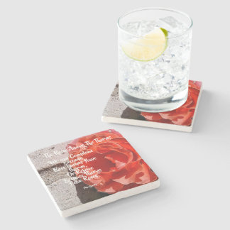 Porta-copo De Pedra Rosas Entre o Decor Elegante de Thorns