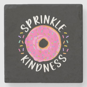 Porta-copo De Pedra Rosquinha Sprinkle Kindness Meninas Engraçadas Mul