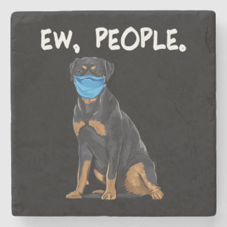 Porta-copo De Pedra rottweiler novo cão do pessoas vestindo máscara