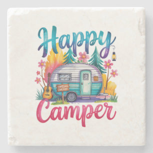 Porta-copo De Pedra Roupa de Acampamento Divertida Feliz Reboque de Ca