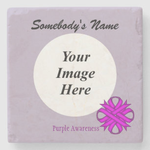 Porta-copo De Pedra Roxo Clover Ribbon por Kenneth Yoncich